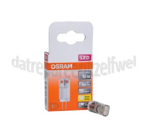 Foto van Osram Ledlamp LED ST Pin CL10 G4 0,9W, 2700K, 100lm 