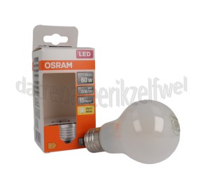 Foto van Osram Ledlamp LED Retrofit Classic A60 E27 Mat 6,5W, 2700K, 806lm 