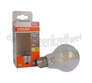 Foto van Osram Ledlamp LED Retrofit Classic A60 E27 Helder 6,5W, 2700K, 806lm 