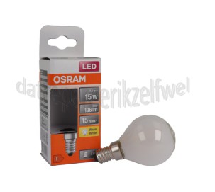 Foto van Osram Ledlamp LED Retrofit Classic P15 E14 Mat 1,5W, 2700K, 136lm 