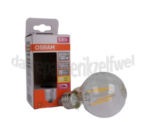 Foto van Osram Ledlamp LED Retrofit Classic A40 Dimbaar E27 Helder 4,8W, 2700K, 470lm 