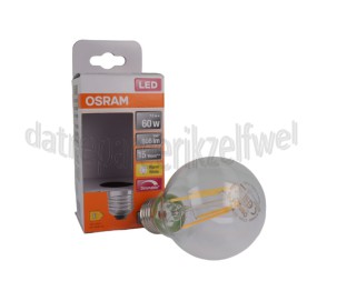 Foto van Osram Ledlamp LED Retrofit Classic A60 E27 Helder 7W, 2700K, 806lm 