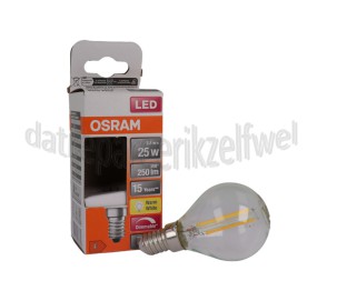 Foto van Osram Ledlamp LED Retrofit Classic P25 Dimbaar E14 Helder 2,8W, 2700K, 250lm 