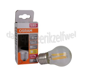 Foto van Osram Ledlamp LED Retrofit Classic P40 Dimbaar E27 Helder 4,8W, 2700K, 470lm 