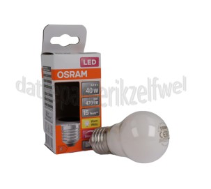 Foto van Osram Ledlamp LED Retrofit Classic P40 Dimbaar E27 Mat 4,8W, 2700K, 470lm 