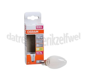 Foto van Osram Ledlamp LED Retrofit Kaarslamp Classic B40 Dimbaar E14 Mat 4,8W, 2700K, 470lm 
