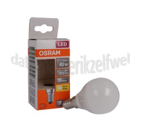 Foto van Osram Ledlamp LED Star Classic P40 E14 Mat 4,9W, 2700K, 470lm 
