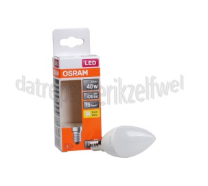 Foto van Osram Ledlamp LED Star Classic Kaarslamp B40 E14 Mat 4,9W, 2700K, 470lm 
