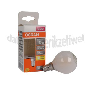 Foto van Osram Ledlamp LED Retrofit Classic P40 E14 Mat 4,0W, 2700K, 470lm 