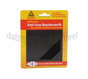 Foto van Deltafix Krasvilt Anti-krasvilt zwart Vierkant 90x100mm 