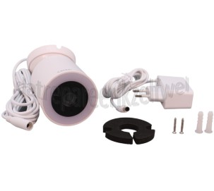 Foto van Calex Beveiligingscamera Smart Outdoor Spotlight Camera Nachtzicht (10 meter), 350Lumen, 2K Camera, opslag 