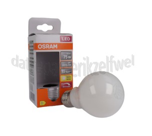 Foto van Osram Ledlamp LED Retrofit Classic A75 Dimbaar 7.5W E27 1055lm 2700K Mat 