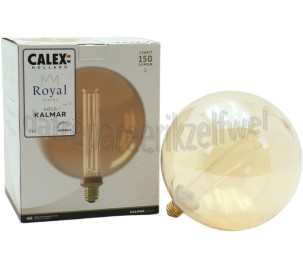 Foto van Calex Ledlamp Royal Kalmar Goud E27 3,5W 150Lm 1800K Dimbaar 