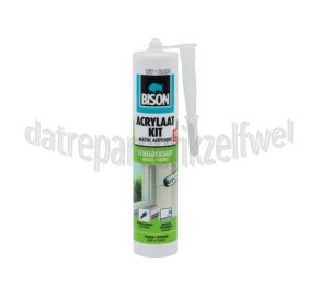 Foto van Bison Lijm Acrylaatkit Overschilderbaar, Wit Afdichten 