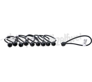 Foto van Deltafix Spanband Spanner met Nylon Bal 18cm x 6mm Zwart Zeildoek, Banners 