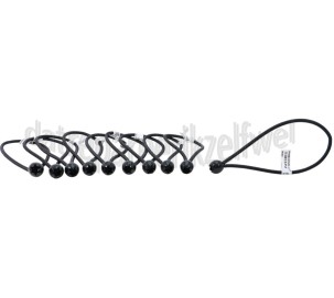 Foto van Deltafix Spanband Spanner met Nylon Bal 25cm x 6mm Zwart Zeildoek, Banners 