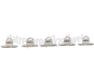 Foto van Deltafix Tourniquetsluiting Tourniquetsluiting 17 x 11mm Nikkel, 5 stuks Ovale zeilringen 
