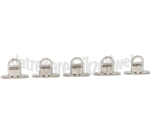 Foto van Deltafix Tourniquetsluiting Tourniquetsluiting 22 x 14mm Nikkel, 5 stuks Ovale zeilringen 