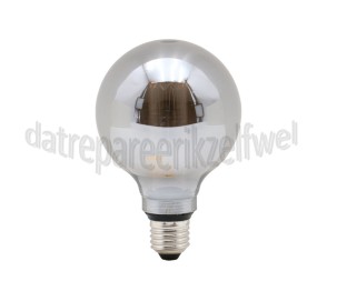 Foto van Calex Ledlamp LED Glasfiber Titanium G95 SMD E27 3,5W 40lm 2000K Dimbaar 