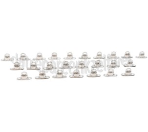 Foto van Deltafix Tourniquetsluiting Tourniquetsluiting 17 x 11mm Nikkel, 25 stuks Ovale zeilringen 