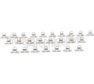 Foto van Deltafix Tourniquetsluiting Tourniquetsluiting 22 x 14mm Nikkel, 25 stuks Ovale zeilringen 