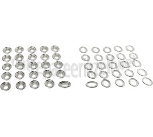Foto van Deltafix Zeilring Zeilring met tegenring ovaal 22 x 14mm Nikkel PVC afdekzeil, tentdoek, schaduwdoek 