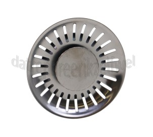 Foto van Reginox Afvoerzeef Comfort Gun Metal Silver grote knop 3,5 Inch afvoer, Comfort Gun Metal Silver 