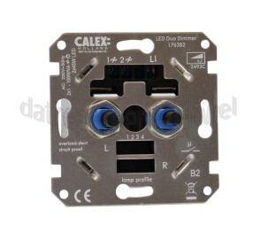 Foto van Calex Dimmer LED Duo muurdimmer Dimbare LED, halogeen en gloeilampen 