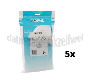 Foto van Stofzuigerzak Micro Fleece 5 stuks Family, Business 14,0/9,0 ltr 