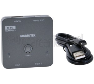 Foto van Marmitek Switchgear Connect 720 HDMI Switch 8K 8K 60Hz - 4K 120Hz - HDMI 2.1 - 2 in / 1 uit 