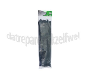 Foto van Bundelbandjes 450x7.8 mm Zwart, 50 Stuks Tie-wrap 