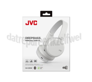 Foto van JVC Hoofdtelefoon Draadloze hoofdtelefoon, wit Bluetooth, Bass Boost functie 