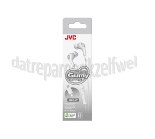 Foto van JVC Hoofdtelefoon Gumy Connect mic/remote, White USB-C 