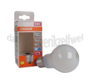 Foto van Osram Ledlamp LED Retrofit Classic A75 Dimbaar E27 Mat 7,5W, 4000K, 1055lm 