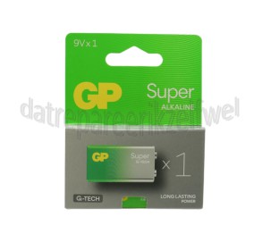 Foto van GP Batterij Blokje 9 Volt E-blok Super Alkaline 