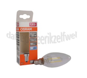Foto van Osram Ledlamp LED Retrofit Classic B25 E14 Helder 2,5W, 4000K, 250lm 