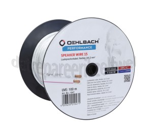 Foto van Oehlbach Luidsprekerkabel Performance 2x1,5mm Wit Rol 100 meter 