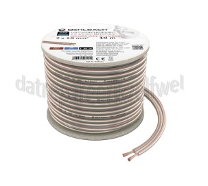 Foto van Oehlbach Luidsprekerkabel Performance 2x1,5mm Transparant Rol 10 meter 