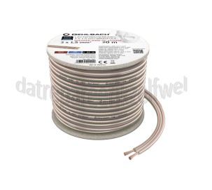 Foto van Oehlbach Luidsprekerkabel Performance 2x1,5mm Transparant Rol 20 meter 