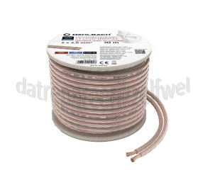 Foto van Oehlbach Luidsprekerkabel Performance 2x2,5mm Transparant Rol 20 meter 