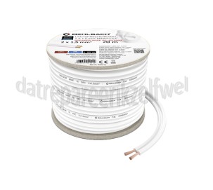 Foto van Oehlbach Luidsprekerkabel Performance 2x1,5mm Wit Rol 20 meter 