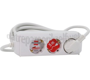 Foto van Brennenstuhl Tafelcontactdoos Eco-Line Wit 5 meter 3x1,5 3-voudig, max. 3500W 