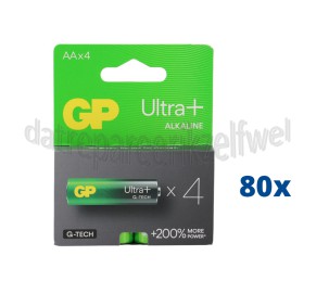 Foto van GP Batterij AA LR06 1,5V Penlite Ultra Plus Alkaline 