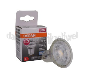 Foto van Osram Ledlamp LED Superstar PAR16 36 graden Dimbaar 3,4W 940 GU10 