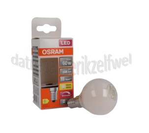Foto van Osram Ledlamp LED Retrofit Classic P Dimbaar Mat 5,5W E14 806lm 2700K Dimbaar 