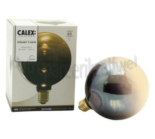 Foto van Calex Ledlamp Calex Inception G125 Gradient Black Gold E27 3,5W 80Lm 1800K Dimbaar 