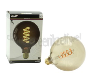 Foto van Calex Ledlamp LED Globe G125 flex filament E27 4,0W 120lm 1800K Dimbaar 