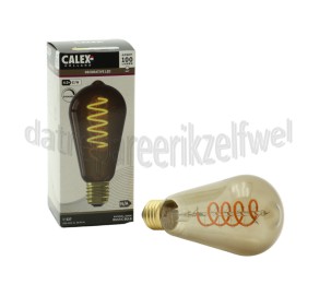 Foto van Calex Ledlamp LED Rustiek ST64 Natural Flex Filament E27 4,0W 100lm 1800K 