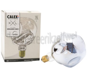 Foto van Calex Ledlamp XXL Organic Neo Silver E27 4W 75Lm 1800K Dimbaar 