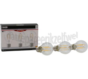 Foto van Calex Ledlamp Promo pakket a 3 lampen A60 Filament Helder E27 7W 806Lm 2700K Niet dimbaar 